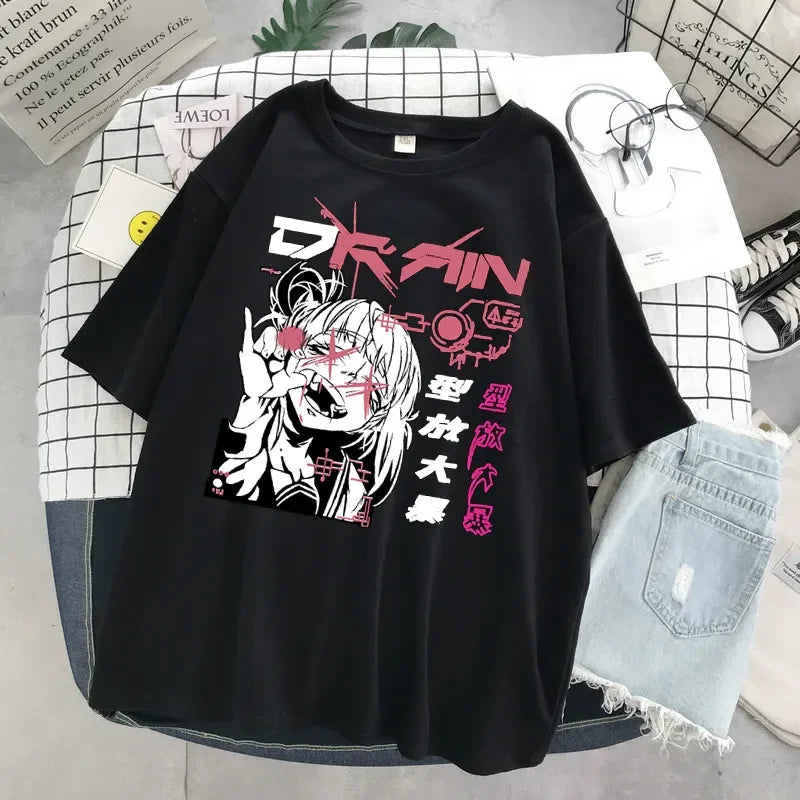 Women's Gothic Harajuku Loose T-Shirt – Aesthetic Dark Grunge Y2K Streetwear Top