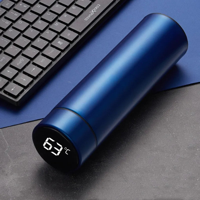 500ML Smart Insulated Thermos Water Bottle – Stainless Steel Vacuum Flask with Touch Temperature Display Digital Mug