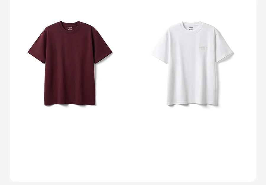 SIMWOOD 2025 Men’s Oversized 100% Cotton T-Shirt – Breathable & Comfortable Spring/Summer Top, 310gsm