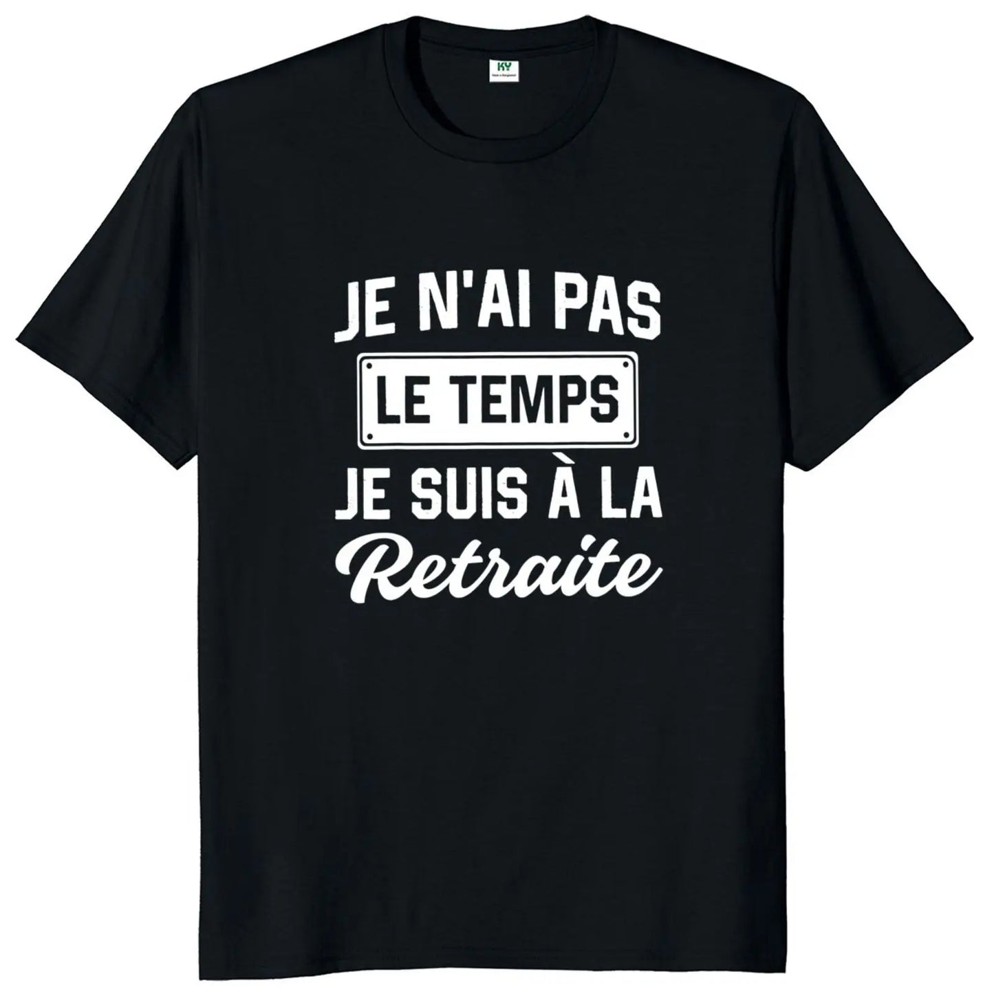 Retro "My Retirement" T-Shirt – Funny French Retired Dad Gift for Men, Papa Clothing, 100% Cotton Casual Unisex Tee, EU Sizes Available