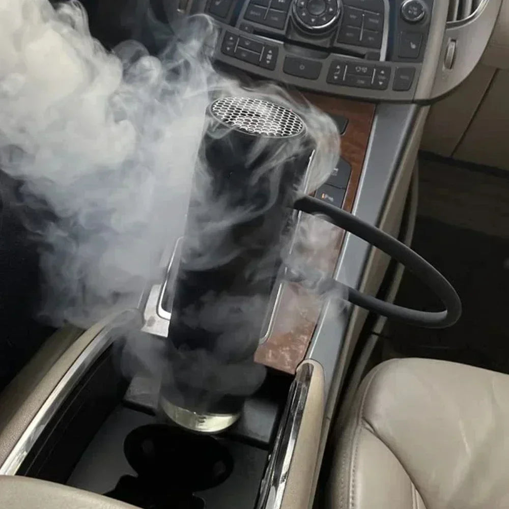Portable Car Hookah Set with Ceramic Bowl, Acrylic Shisha Pipe & Hose – Travel-Friendly Chicha Smoking Accessory