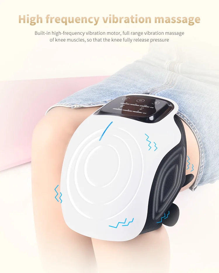 Electric Knee Massager with Infrared Heat and Vibration – Relief for Knee Pain, Swelling, Stiff Joints, and Muscle or Ligament Strain