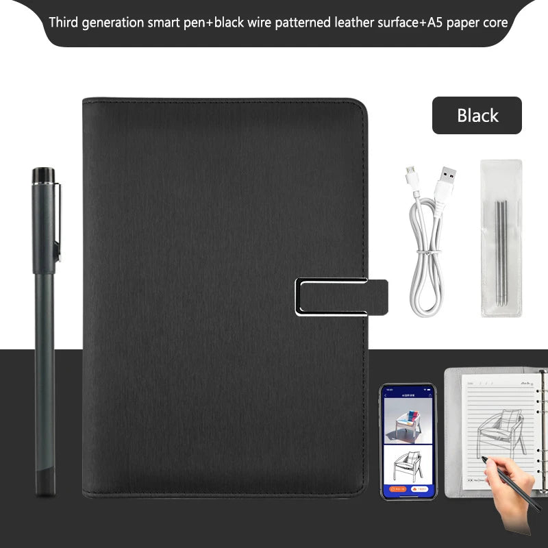 Smart Digital Notebook with Sync Pen – AI Voice, Drawing, Bluetooth Real-Time Cloud Transmission Writing Set
