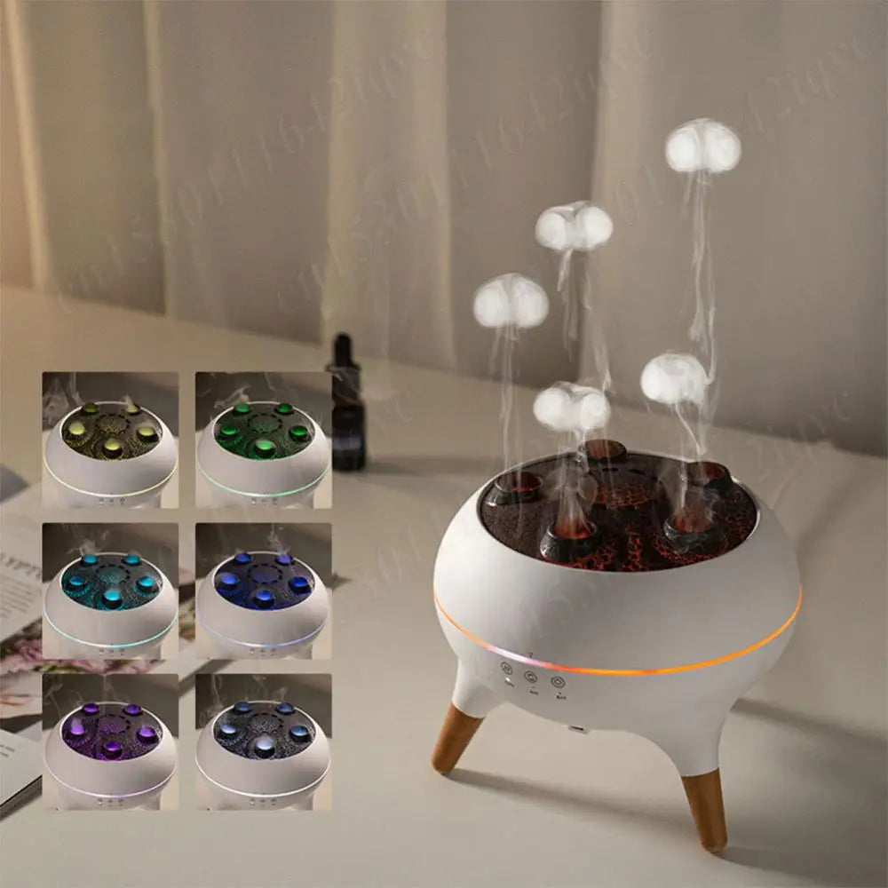 Color-Changing Jellyfish-Themed Air Humidifier & Aromatherapy Diffuser with LED Night Light – Ideal for Home, Bedroom, or Office