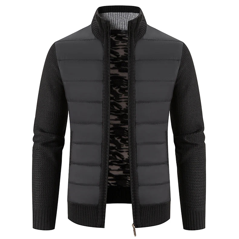 Men's Knit Baseball Jacket – Autumn Winter Casual Business Pullover Sweater, Korean Style Windbreaker Jumper