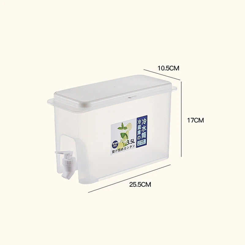 3.5L Water Jug with Tap – Outdoor Drink Dispenser for Cold Juices, Lemonade, and Beverages Storage