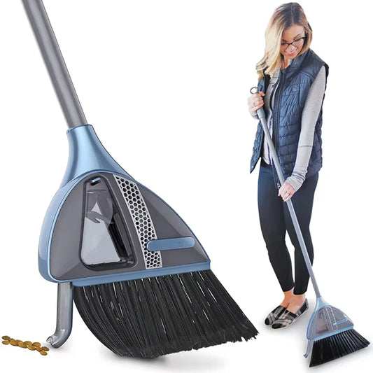 Smart Cordless Floor Sweeper – 2-in-1 Broom & Vacuum Cleaner with Dust Collection, Lazy Handheld Design for Effortless Cleaning