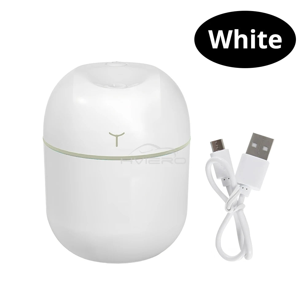 Mini USB Ultrasonic Air Humidifier – 220ML Portable Aromatherapy Diffuser & Mist Maker for Car and Home with Anion Purification
