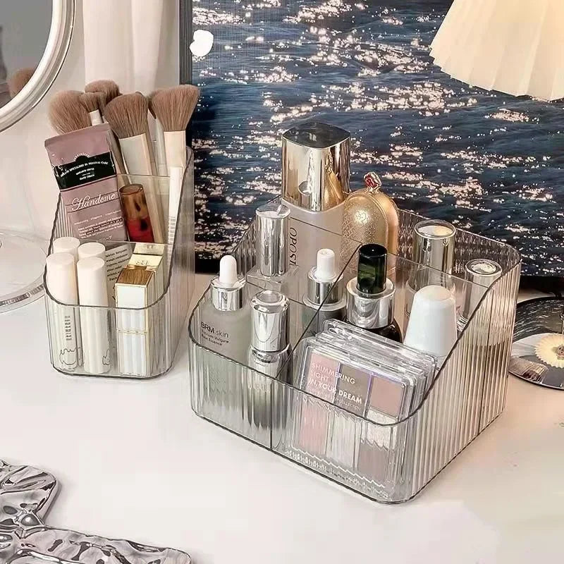 Desktop Cosmetic Organizer – Storage Box for Lipstick, Nail Polish, Jewelry, Brushes & Skincare Essentials