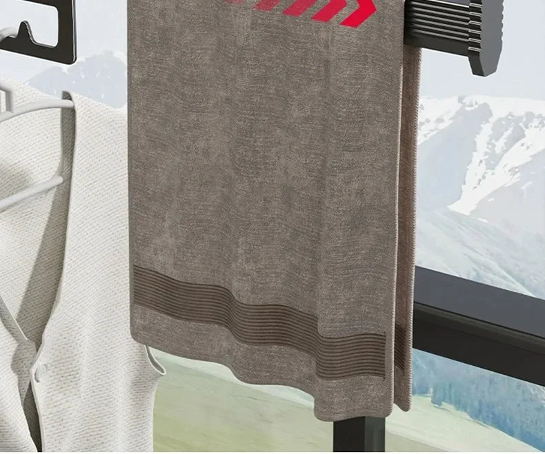 Wall-Mounted Folding Drying Rack – Retractable, No-Drill Indoor Clothes Hanger for Balcony or Laundry Room