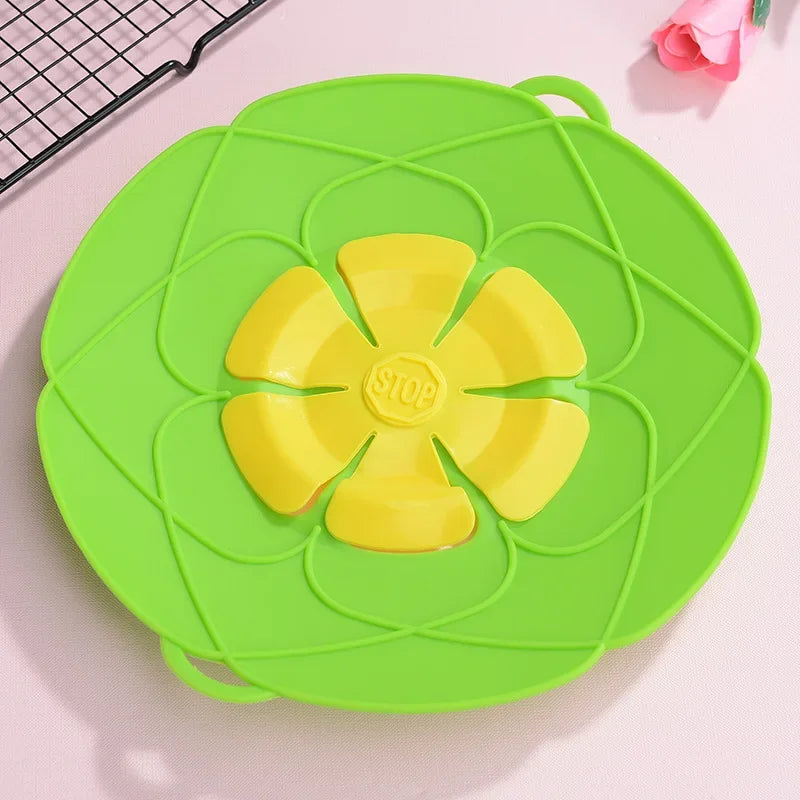 26CM Silicone Spill Stopper Lid – Heat-Resistant Cover for Pots and Pans, Multi-Purpose Microwave-Safe Kitchen Tool