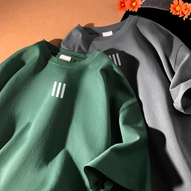 Men's Oversized Cotton T-Shirts – 2024 New Casual Summer Printed Tees, Fashionable and Comfortable, Available in White and 3XL Size.