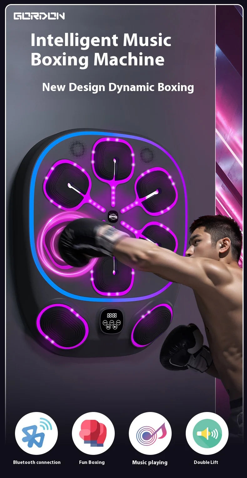 Bluetooth Smart Music Boxing Wall Target – Electronic Hook Punch Trainer for Adults, Wall-Mounted Home Gym Equipment