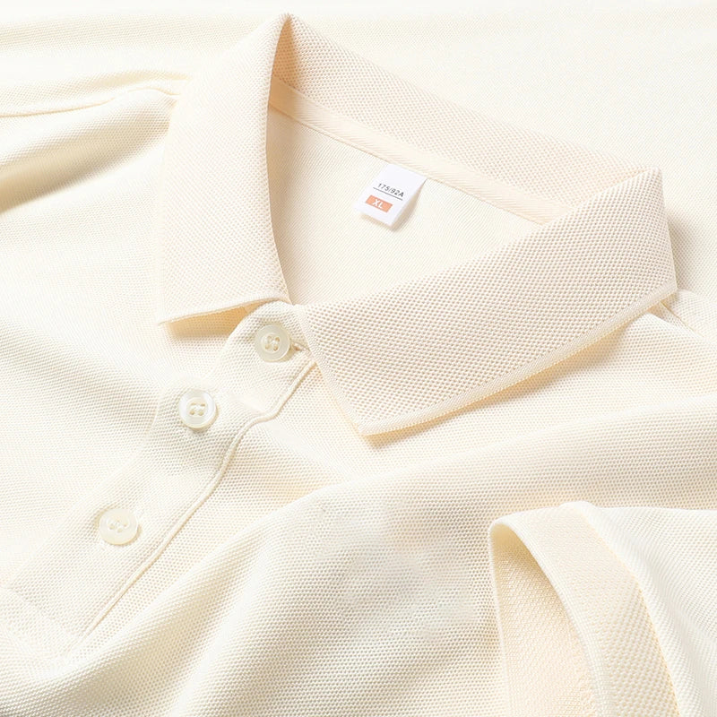 Men's Plain Short-Sleeve Polo Shirt – Summer Casual & Business Wear, Lightweight and Comfortable