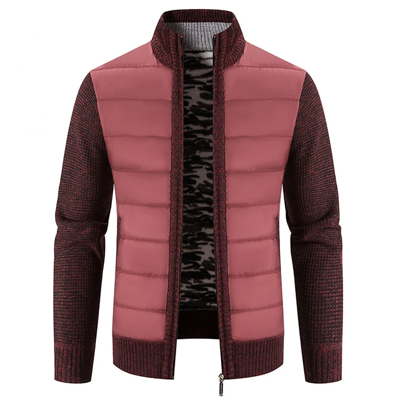 Men's Knit Baseball Jacket – Autumn Winter Casual Business Pullover Sweater, Korean Style Windbreaker Jumper
