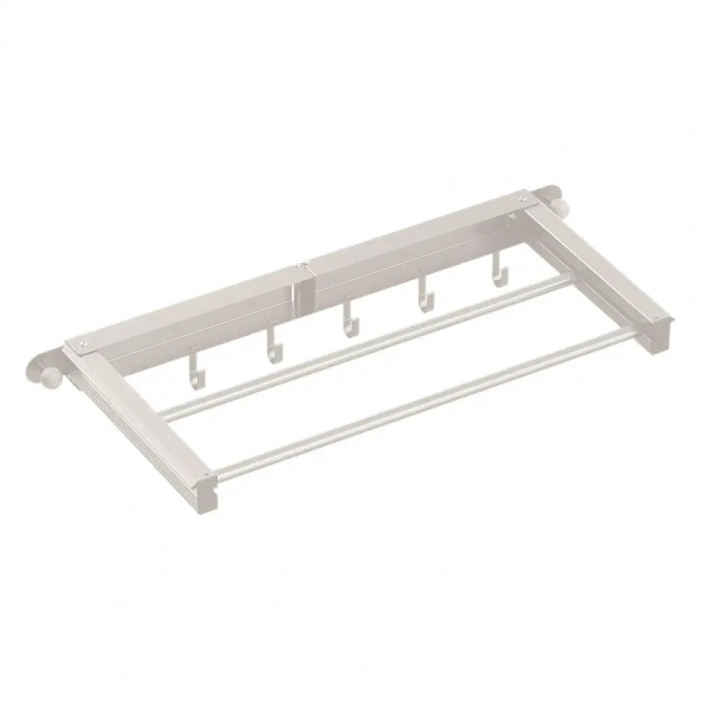 Portable Retractable Drying Rack with Suction Cups — No Drilling Needed, Aluminum Alloy, Wall-Mounted, Foldable Laundry Hanger for Home and Travel
