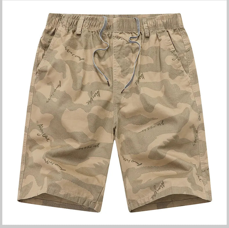 Men’s Relaxed Fit Sweat Shorts – Elastic Waist Cotton Cargo Gym Shorts with Drawstring, Casual and Comfortable