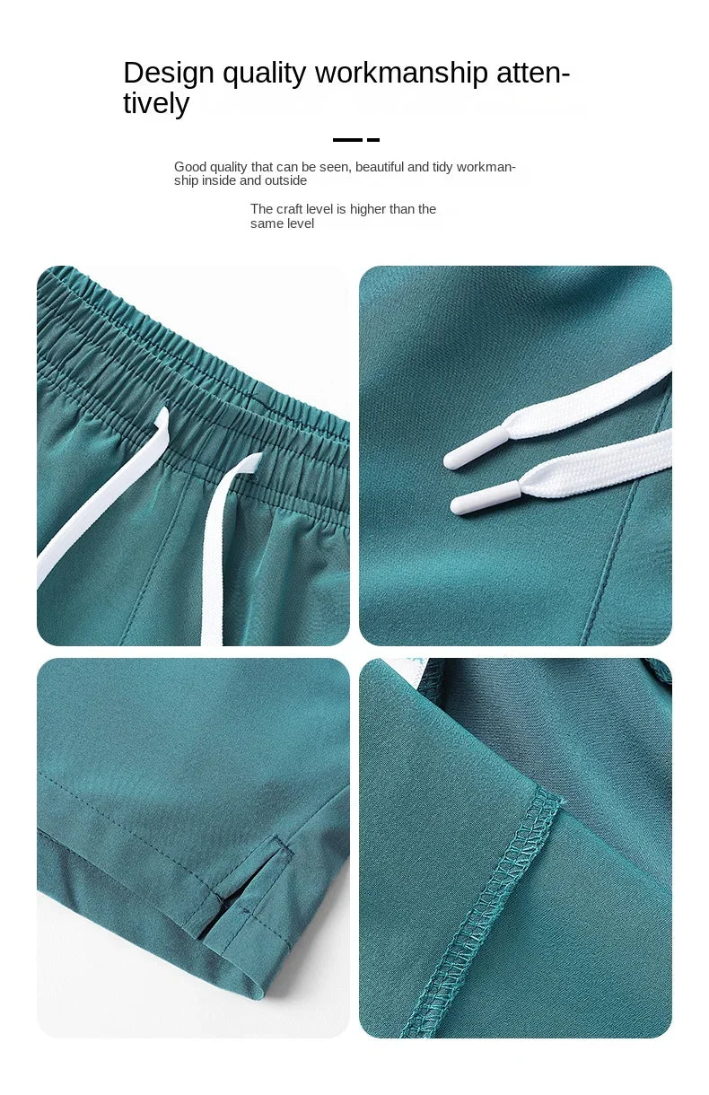 2024 Summer Trending 3-in-1 Sports Shorts – Unisex Running Pants with Zippered Pockets, Ideal for Couples