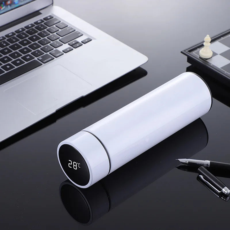 500ML Smart Insulated Thermos Water Bottle – Stainless Steel Vacuum Flask with Touch Temperature Display Digital Mug