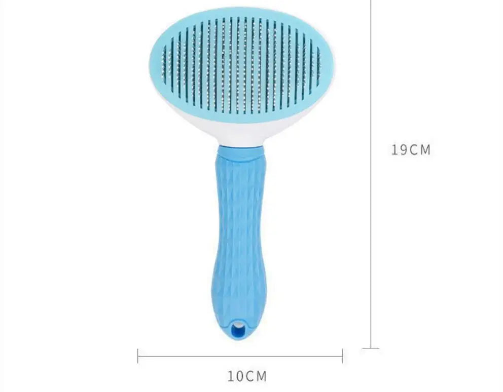 Pet Grooming Brush – Stainless Steel Comb for Long-Haired Dogs & Cats, Hair Removal and Cleaning Tool