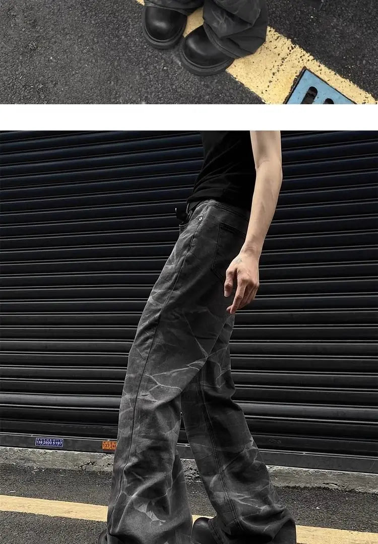 Unisex Retro Straight-Leg Jeans – High Street Loose Fit for Men & Women | Hip-Hop Autumn Streetwear