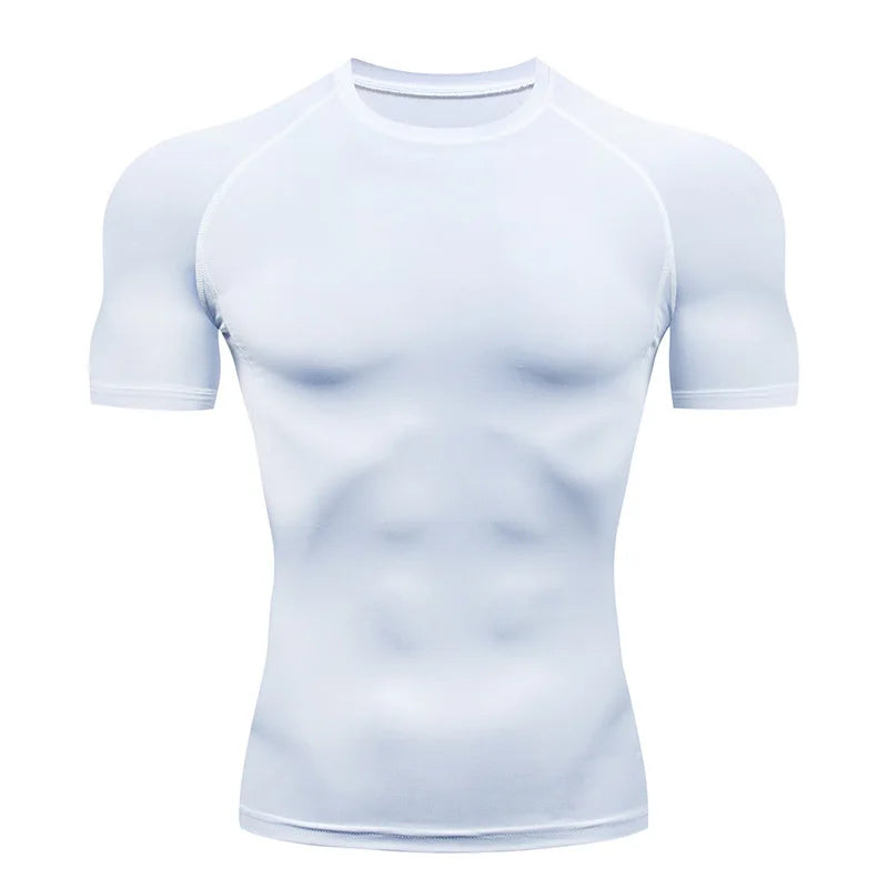 Men's Compression Fitness T-Shirt – Quick-Dry, Tight Fit Sports Top for Running & Gym