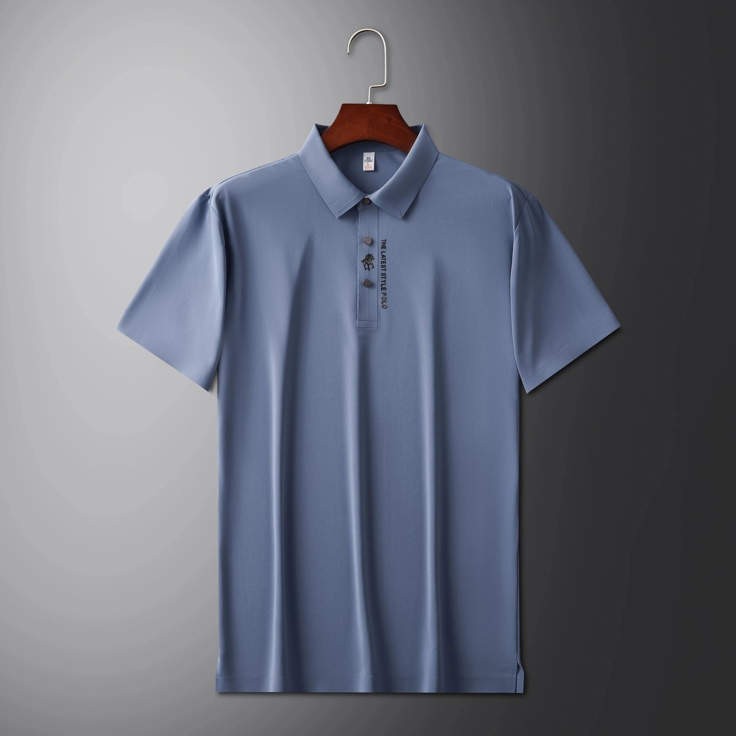 Men's Premium Printed Polo Shirt – Short Sleeve, Seamless Ice Silk, Breathable Golf & Business Casual Summer Tee
