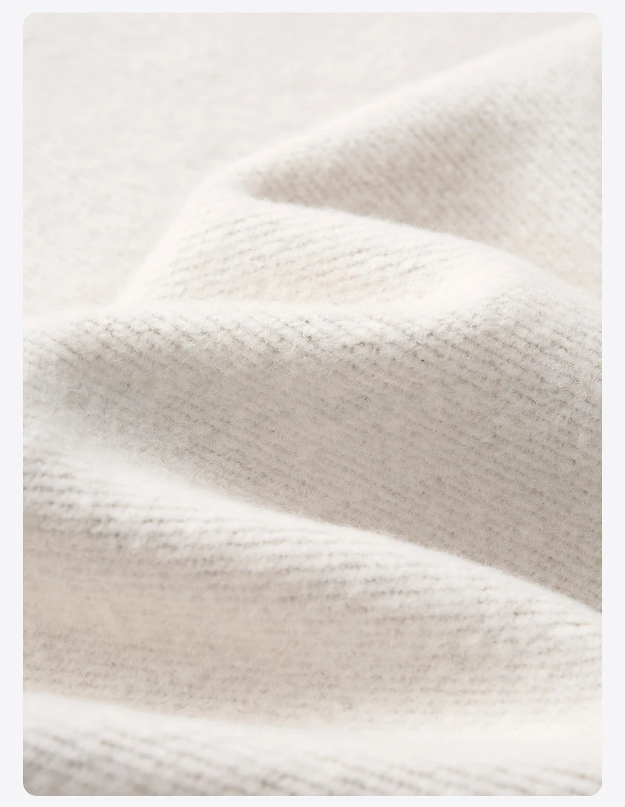 SIMWOOD 2025 Oversized 340gsm Brushed Fleece Sweatshirt – Embroidered Heavy-weight Pullover for Men