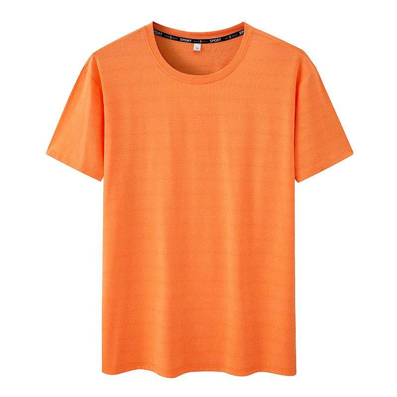 Plus Size Men’s Quick-Dry Oversized T-Shirt, Round Neck, Short Sleeve, Available in 5XL and 6XL