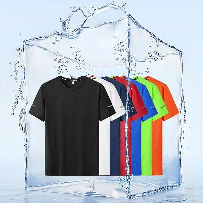 Plus Size Men’s Quick-Dry Oversized T-Shirt, Round Neck, Short Sleeve, Available in 5XL and 6XL