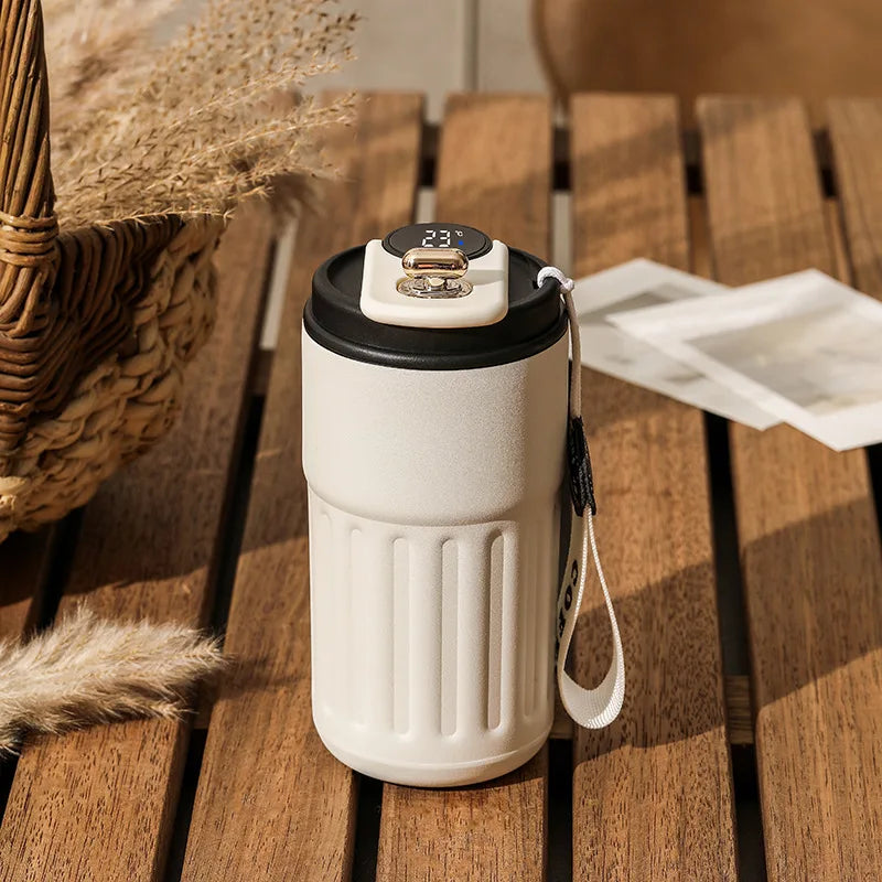 Smart Digital LED Temperature Display Thermos Bottle – 316 Stainless Steel Vacuum Coffee Mug, Portable Office & Business Cup