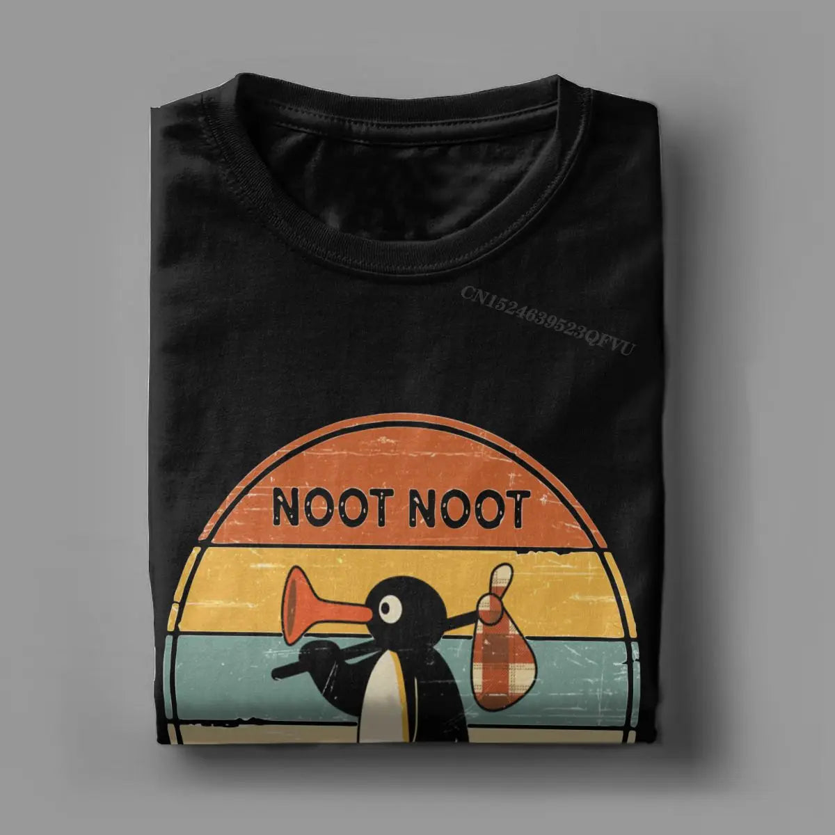Funny Pingu "Noot Noot" Meme T-Shirt – Unisex Harajuku Graphic Tee, Premium Cotton Crewneck for Men & Women