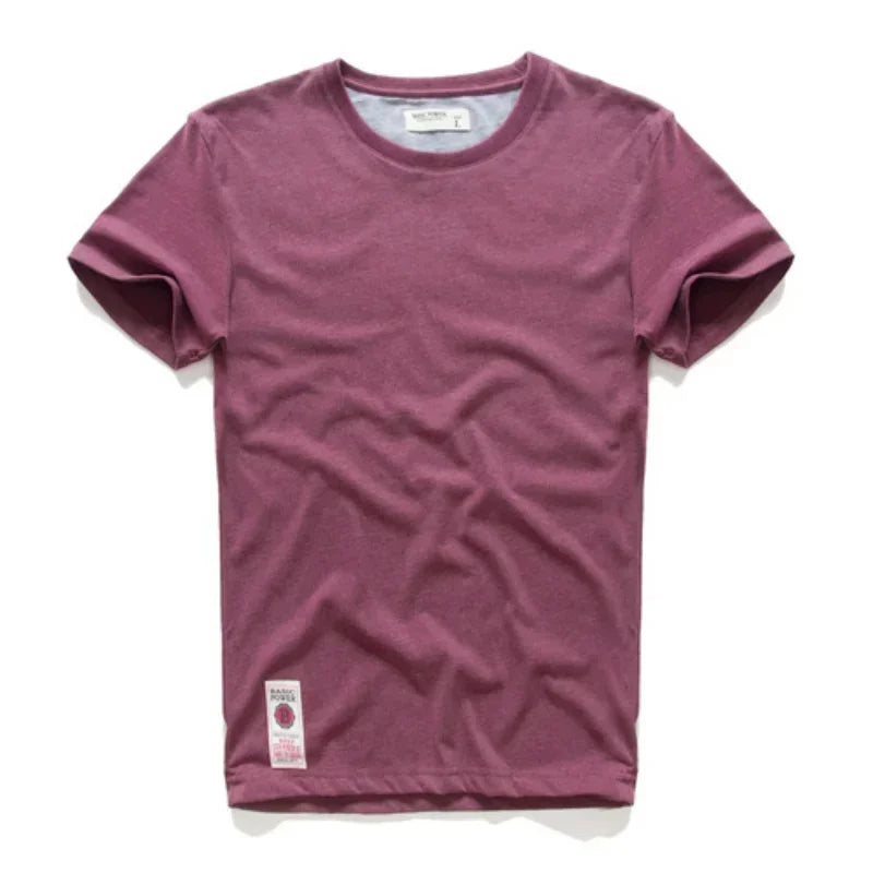 Men’s Cotton Short Sleeve T-Shirt – Casual O-Neck Basic Tee for Summer – Y2K Streetwear Style High-Quality Top 
