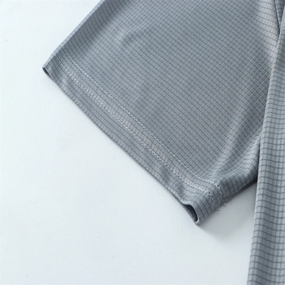 Men’s Summer Ice Silk Quick-Dry T-Shirt – Breathable High-Stretch Gym & Running Top