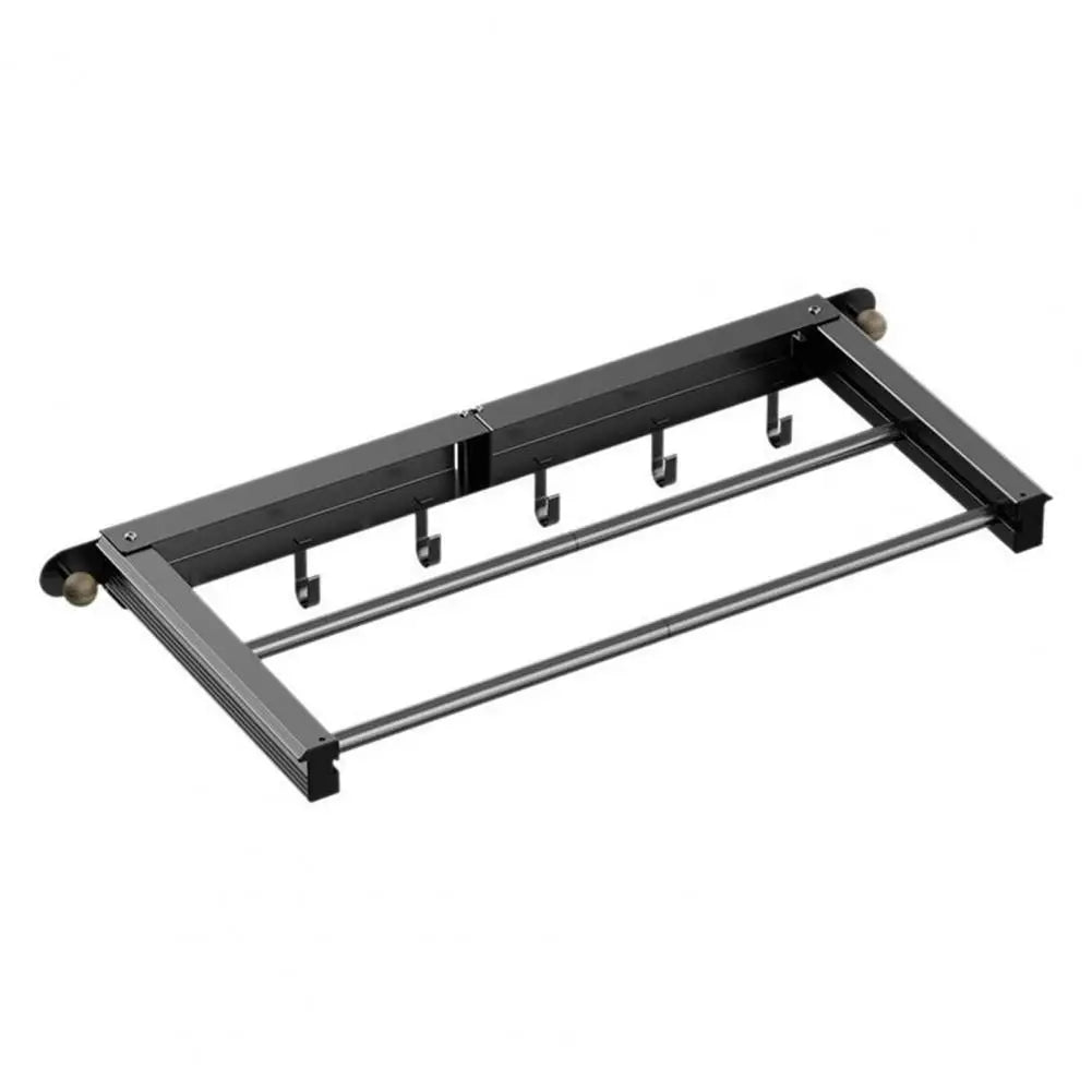 Portable Retractable Drying Rack with Suction Cups — No Drilling Needed, Aluminum Alloy, Wall-Mounted, Foldable Laundry Hanger for Home and Travel