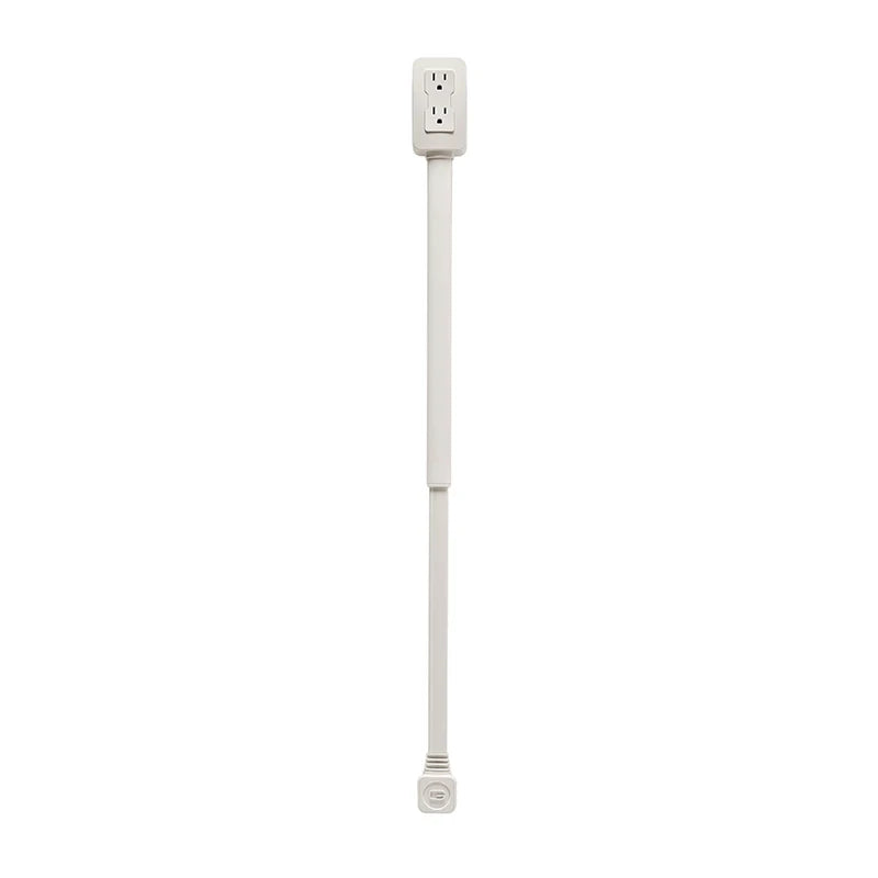 New 1-Piece Power Socket Extender with 2 Outlets, 180° Rotatable and Stretchable Length, Punch-Free Power Strip Extension Cord