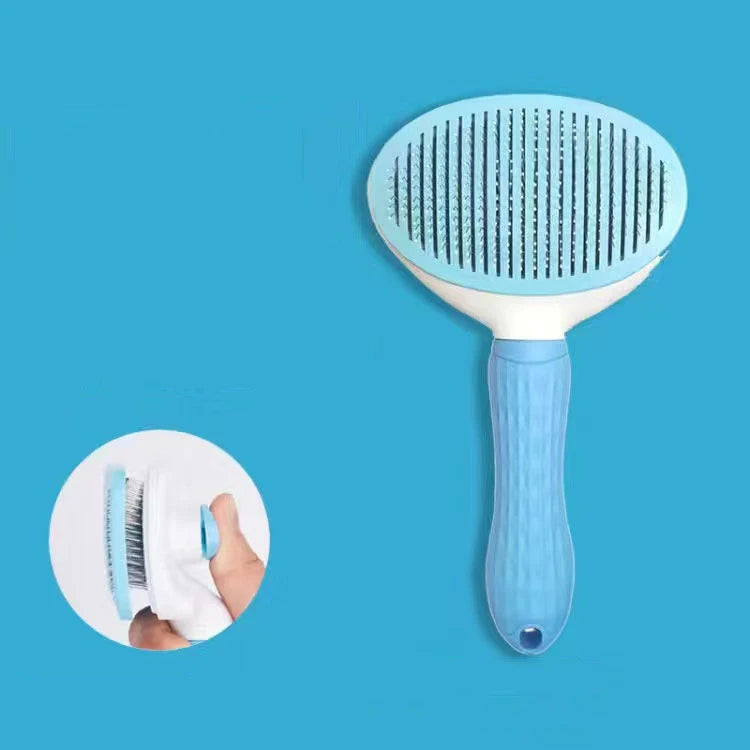 Pet Grooming Brush – Stainless Steel Comb for Long-Haired Dogs & Cats, Hair Removal and Cleaning Tool