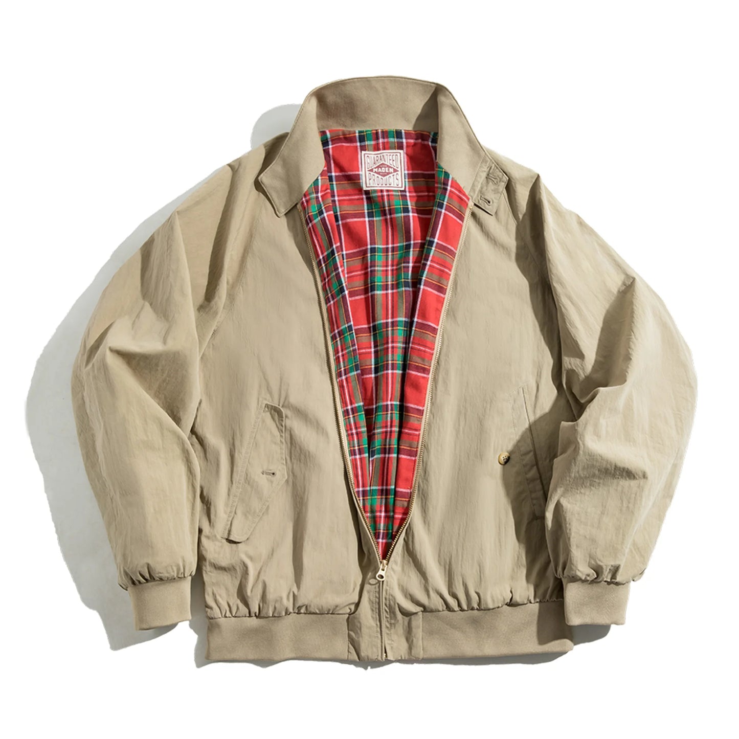 Maden Vintage Stand-Up Collar Jacket – Workwear Baseball Style Coat for Women & Unisex, Spring/Autumn