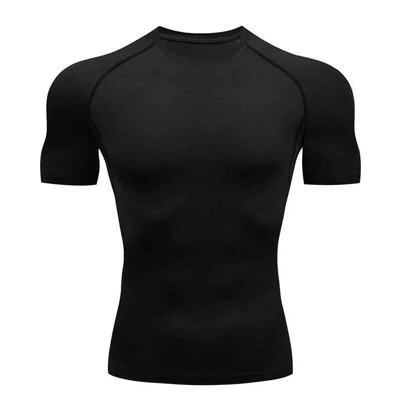 Men's Compression Fitness T-Shirt – Quick-Dry, Tight Fit Sports Top for Running & Gym