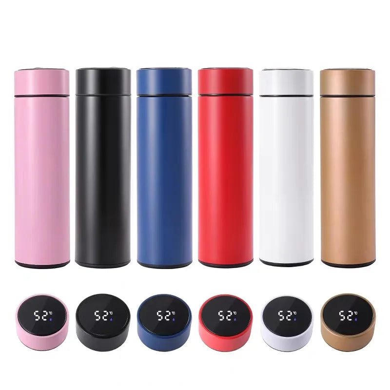 500ML Smart Insulated Thermos Water Bottle – Stainless Steel Vacuum Flask with Touch Temperature Display Digital Mug
