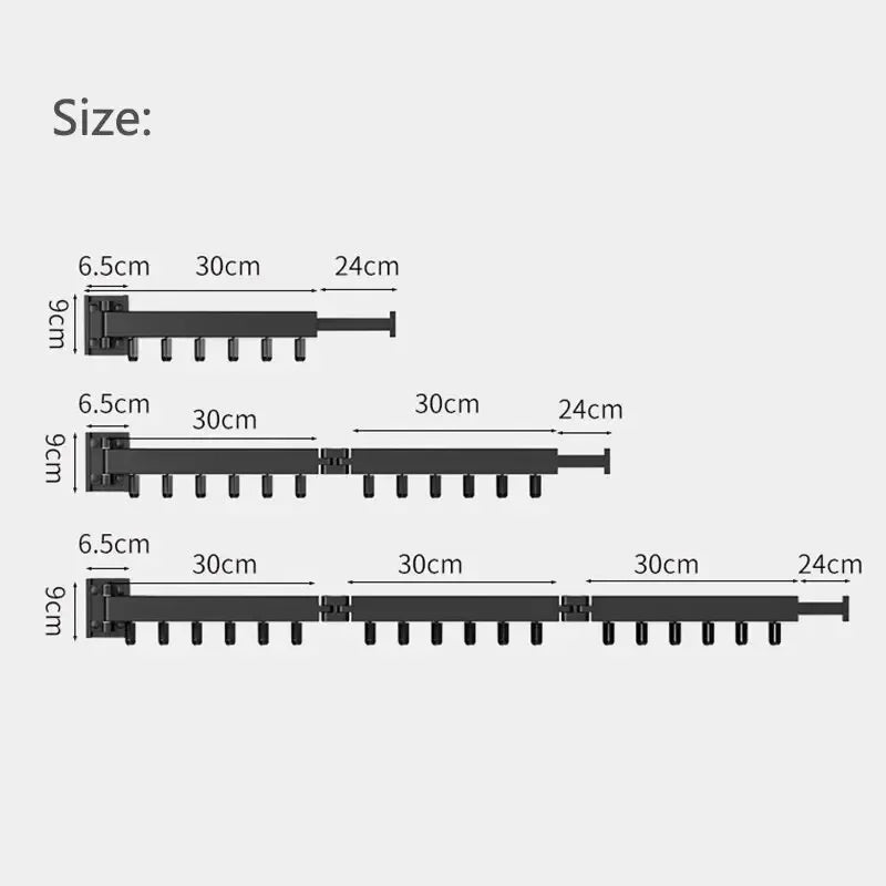 Wall-Mounted Retractable Clothes Drying Rack – Foldable Aluminum Hanger for Balcony, Laundry Room & Indoor Use