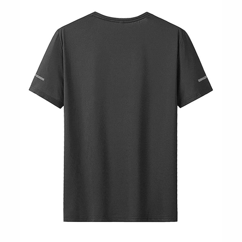 Plus Size Men’s Quick-Dry Oversized T-Shirt, Round Neck, Short Sleeve, Available in 5XL and 6XL