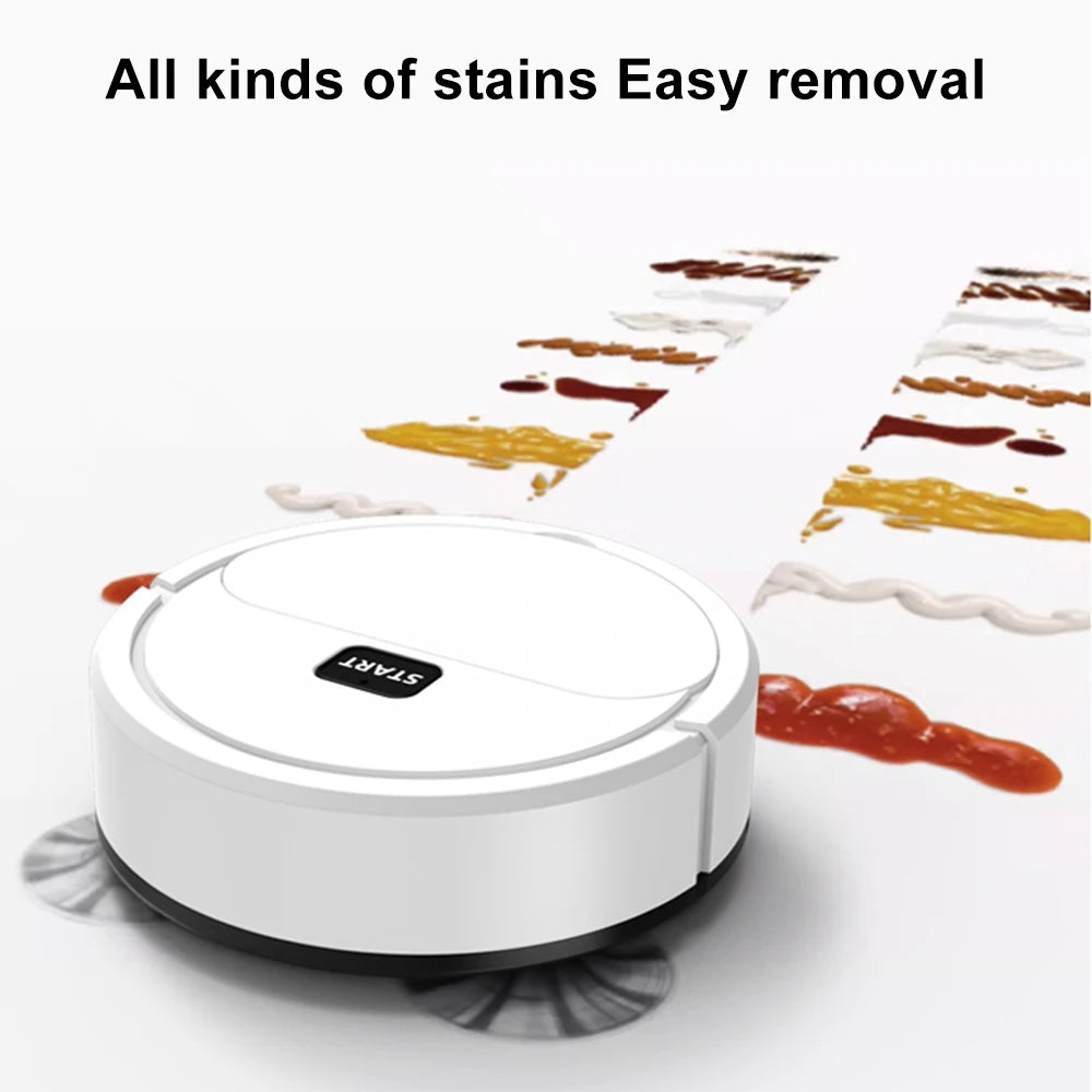 Fully automatic robot vacuum cleaner that sweeps, vacuums, and mops floors. Compact and smart 3-in-1 cleaner designed for home use, perfect for effortless cleaning.