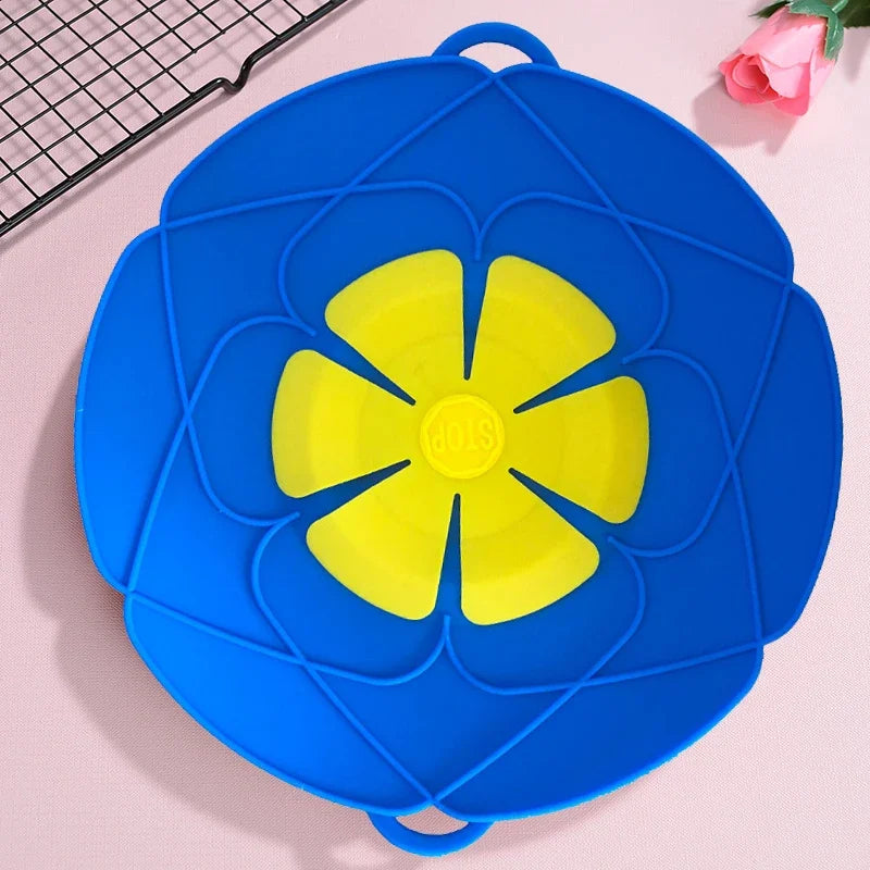 26CM Silicone Spill Stopper Lid – Heat-Resistant Cover for Pots and Pans, Multi-Purpose Microwave-Safe Kitchen Tool