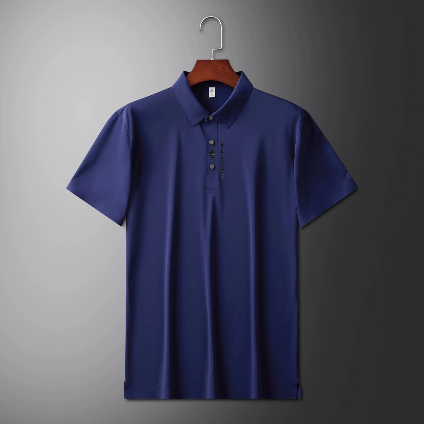Men's Premium Printed Polo Shirt – Short Sleeve, Seamless Ice Silk, Breathable Golf & Business Casual Summer Tee