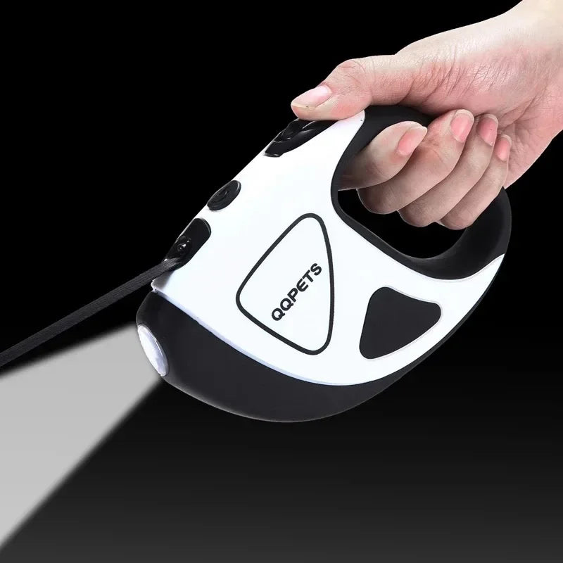 Retractable LED Dog Leash – 3M/5M Automatic Extendable Fiber Rope Pet Leash for Walking with Handheld Grip