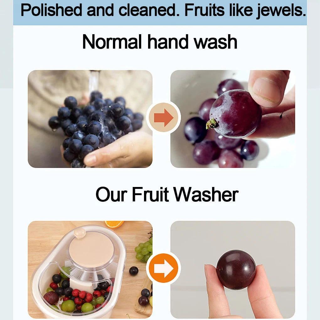 Effortless ABS Vegetable & Fruit Washing Basket – Gentle Lift Design with Drain Function