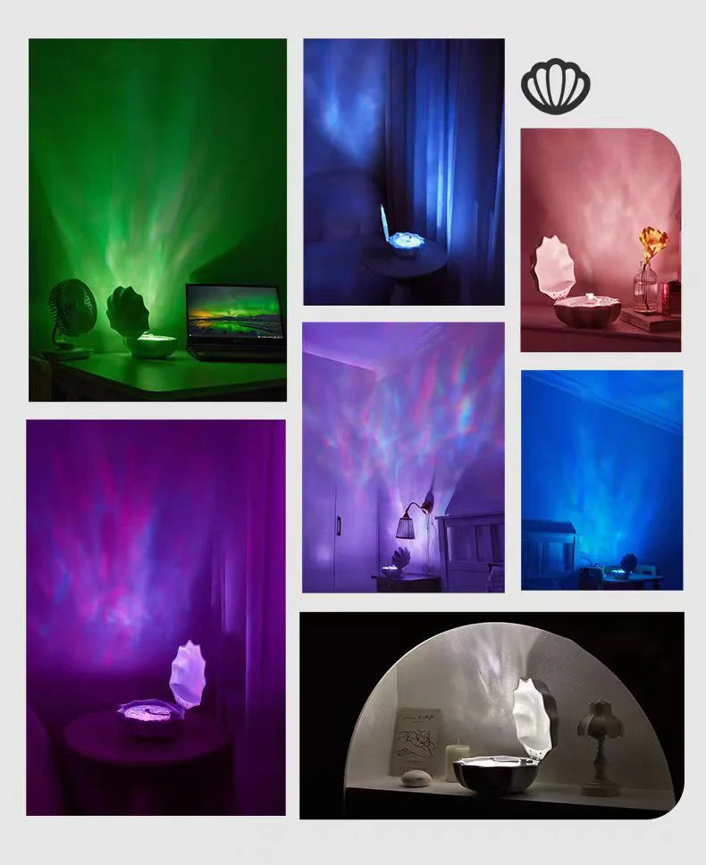 Retro-Style Portable Bluetooth Speaker with Colorful Light Projection & White Noise – Wireless Music Player & Sleep Aid