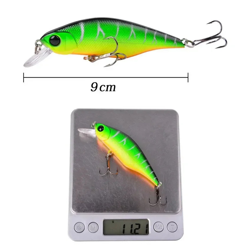 1Pc 90mm 11g Minnow Fishing Lure – Smart Wobbler for Fresh and Saltwater Trout