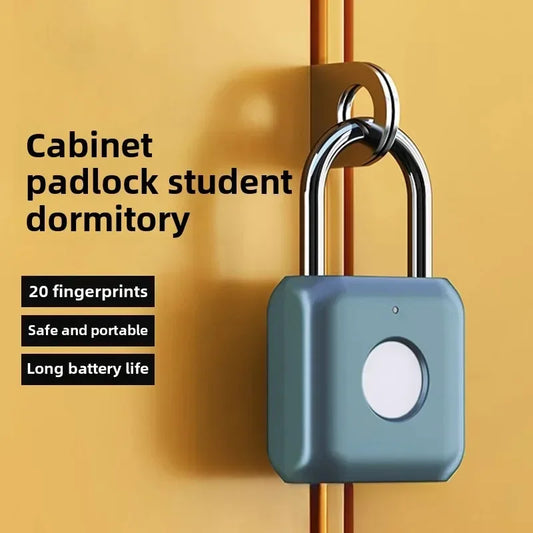 Smart Fingerprint Padlock – Electronic Lock for Luggage, Cabinets, Dorms, and More – Biometric Unlock for Secure Access
